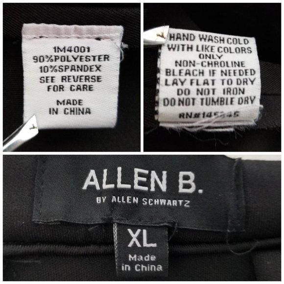 Allen B Schwartz Skater Skirt XL Black Twirl Flow Zipper Gothic Punk Alt Cosplay - Picture 11 of 11